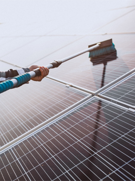 Reinigen van zonnepanelen